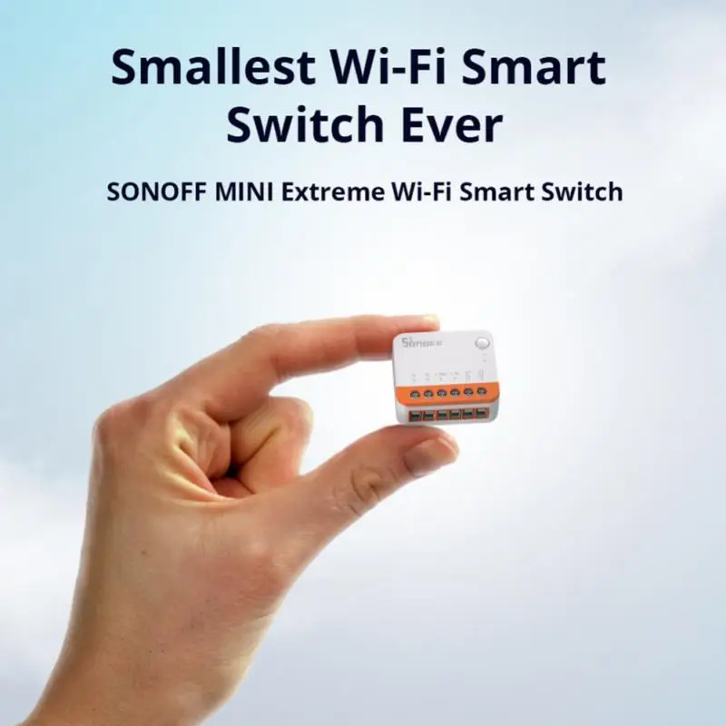 SONOFF-miniinterruptor inteligente MINIR4 para el hogar, dispositivo con WiFi, 2 vías, relé extremo, compatible con R5, S-MATE, Control por voz,