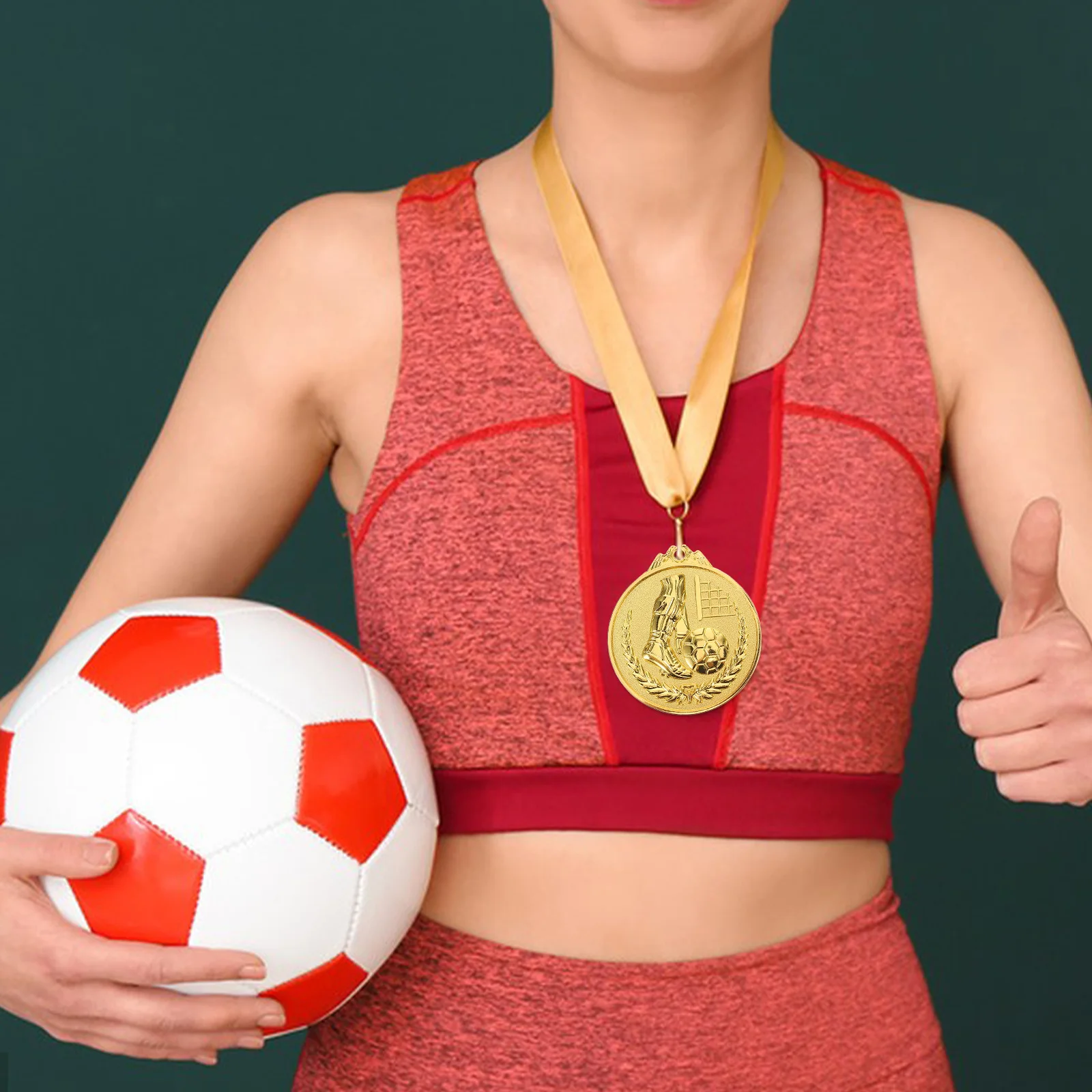 3 قطعة سبائك الزنك الميداليات الذهبية كرة القدم جوائز كرة القدم الفائزين الكأس جائزة رياضية المنافسة مكافأة ميداليات الكأس #2