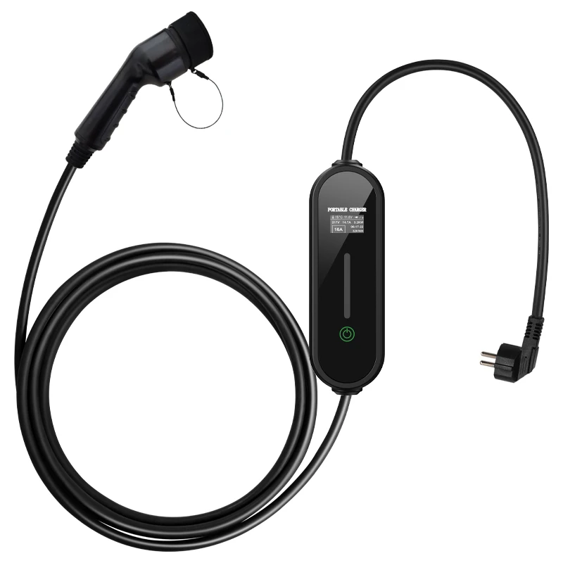 Electric Car Vehicle Type 2 Portable EV Charger Charging Box Cable 3.5KW Switchable 6/10/13/16A
