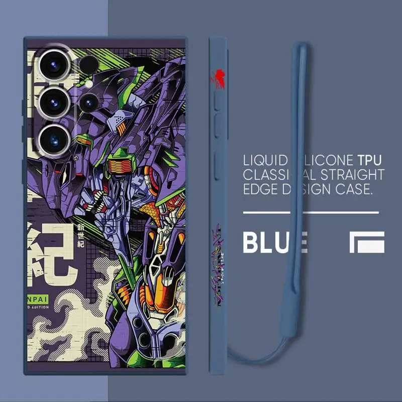Phone Case for Samsung Galaxy S24 Ultra S23 S20 S21 Plus S22 Ultra S20 FE Soft TPU Cartoon Anime E-EVa-01 Cover