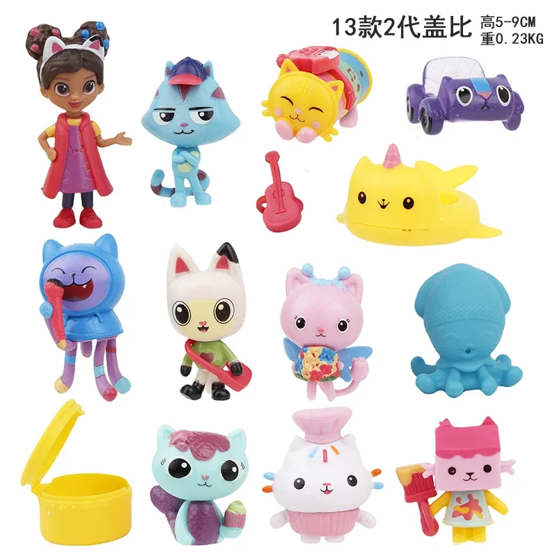 13 Stück V1/2 Gabby Puppenhaus Figur Spielzeug Lächelndes Auto Katze Umarmung Gaby Girl Puppen Mercat Cartoon Actionfigur Kinder Weihnachten Geburtstagsgeschenke – Detail 7