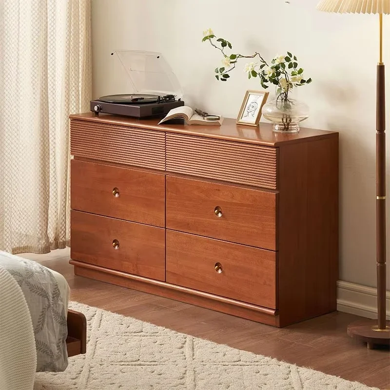 

Bedroom living room furniture Nordic simple chest of drawers, solid wood chest of drawers with L table