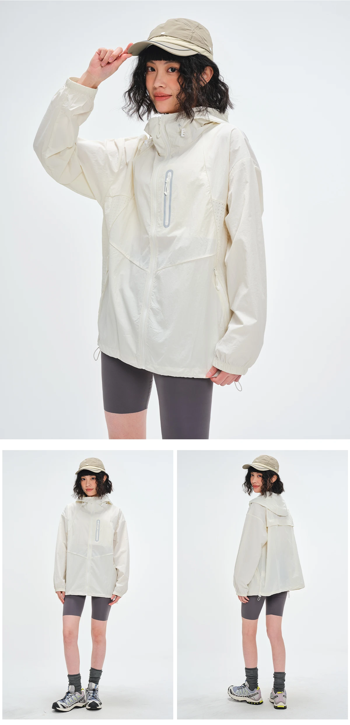 Summer Men Jacket Underarm Mesh Breathable Coat UPF 100+UV Skin Protective Jacket Women Reflective Strips Hiking Camping Jacket