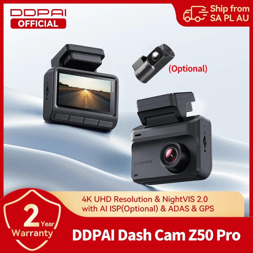 DDPAI Z50 Pro 4K - Dashcam com Visão Noturna e WiFi