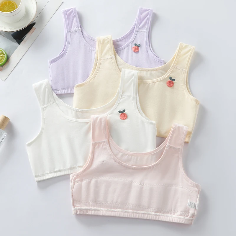 Girls' underwear, vest, developmental stage, primary school, junior high school, children's first stage, anti bulging bra, 10-12