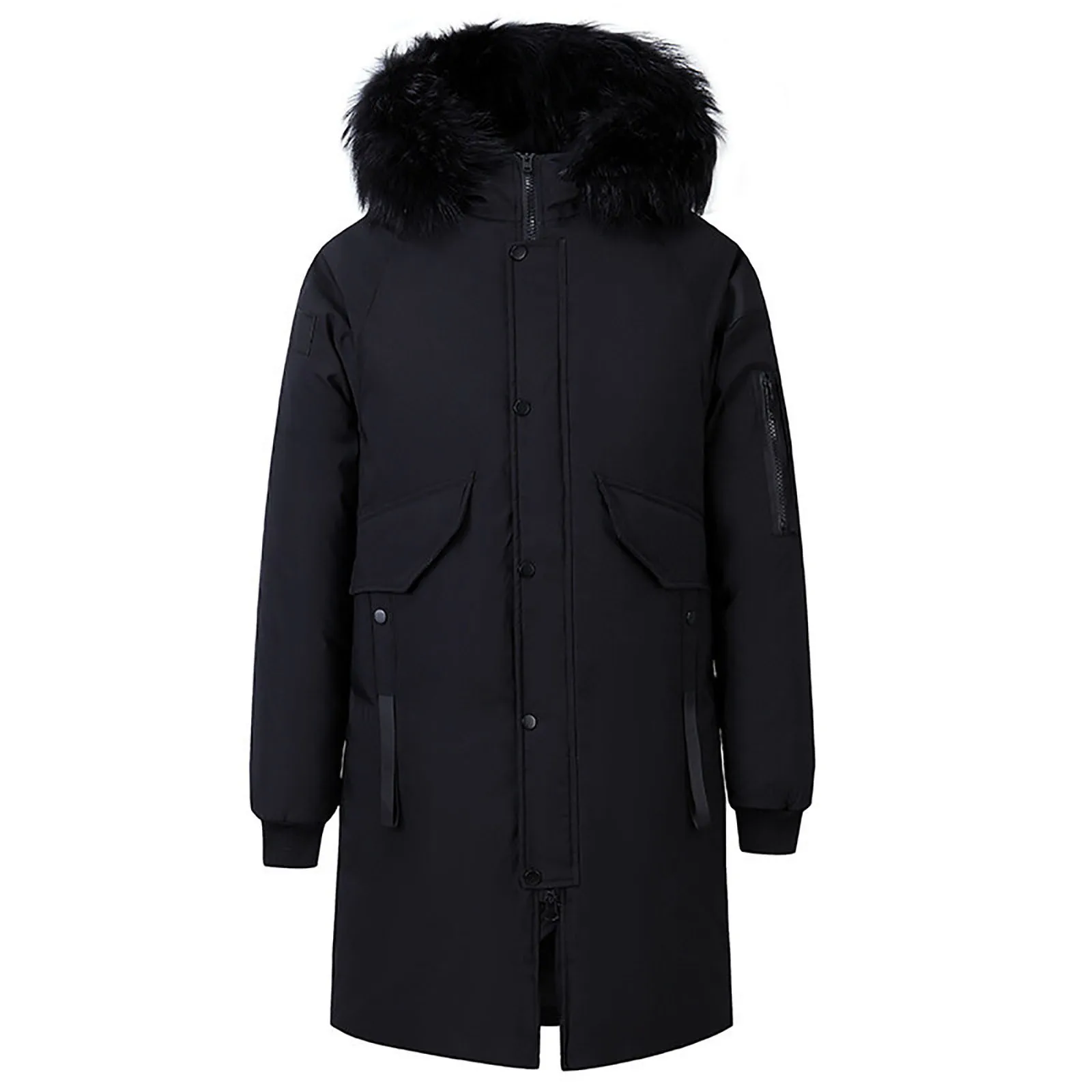 2024 Oversized 6XL Men Parka Winter New Loose Wool Liner Jacket men\'s Thick Hooded Coat Ladies Warm Padded Long Snow Parkas