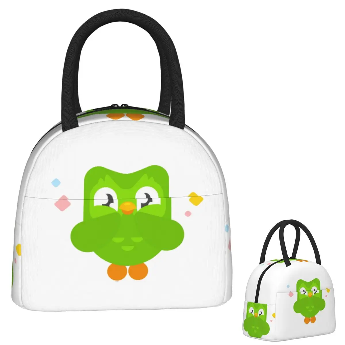 

Duolingo Owl Duo сумки для обеда изолированная коробка для бенто портативная сумка для обеда герметичные сумки для пикника термосумка для женщин и девочек