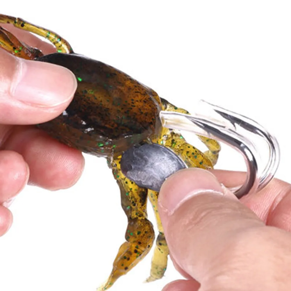 Outdoor Crab Soft Bait 8/10cm Silicone 1pc 1/2/3/4/5/6# 3D Simulation Crab Soft Lures For Fishing High-quality