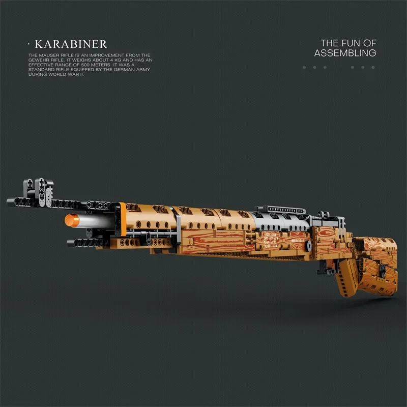 Creative Technical Firearms Karabiner 98K Weapon Ideas Modularize Design Building Blocks Model DIY Toys for Kids Teens Gift