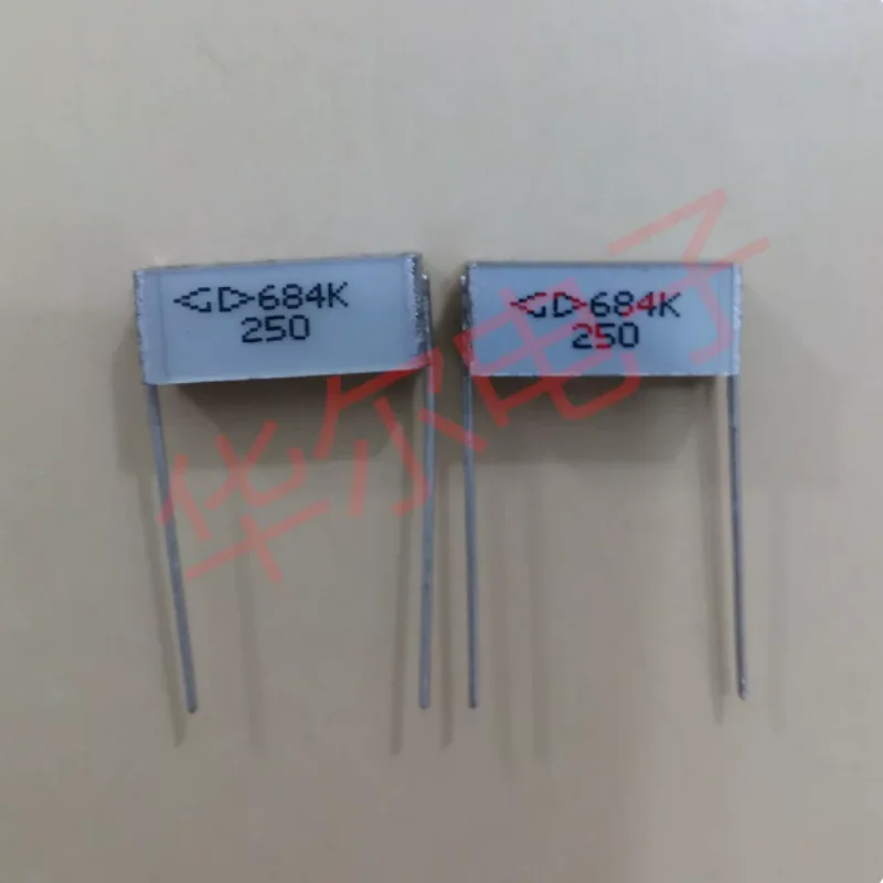 10pcs-100pcs  Thousand layer cake stacking correction cl25 0.68uf 684 250V non encapsulated polyester film laminated capacitor
