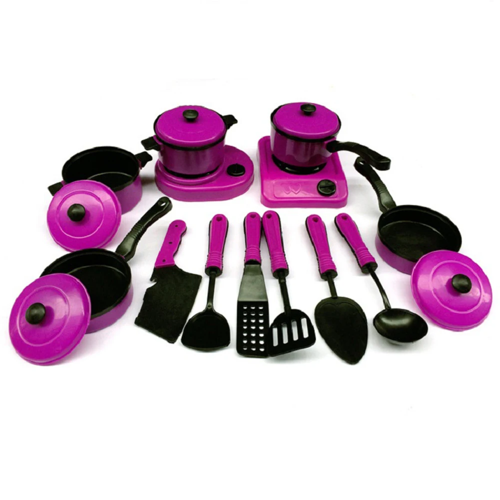 13 pz/set Bambini Simulazione Cucina Utensie Giocattolo, Cucina Cucina Gioca Giocattolo, Utensili Padelle Pentole Piatti Accessori Set, Bambini Giocano Giocattolo