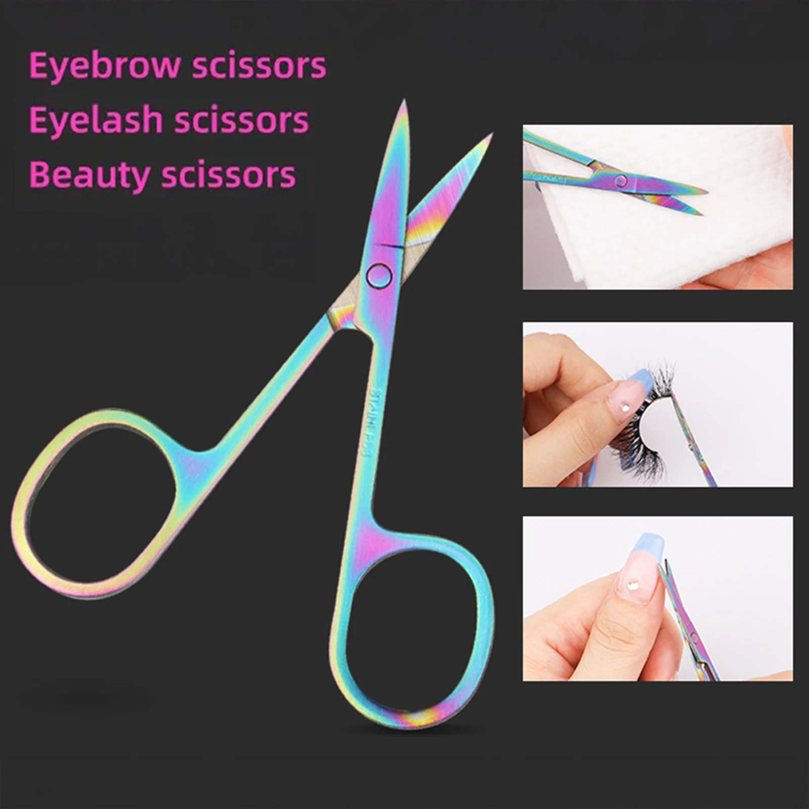 Tragbarer Augenbrauenschneider für Frauen, tragbare Mini-Schere für Augenbrauen, Nasenhaar, Wimpern, Trimmen, Make-up-Werkzeuge und Zubehör