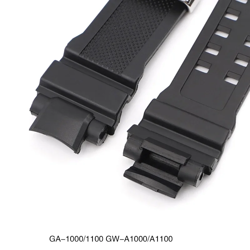 Resin Strap for Casio G-Shock GA-1000/1100 GW-4000/A1100 G-1400 Stainless Steel Hoop Men Sport Waterproof Band Watch with Screws