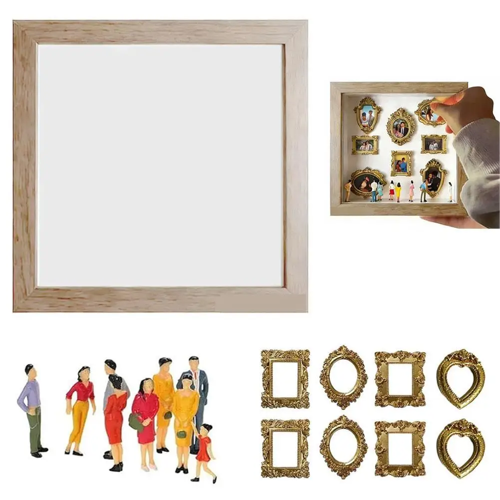 

1 компл. DIY Shadow Box Frame Мини-набор для демонстрации памяти Креативный фотоальбом на годовщину Уникальная романтическая идея для ежедневного подарка Декор