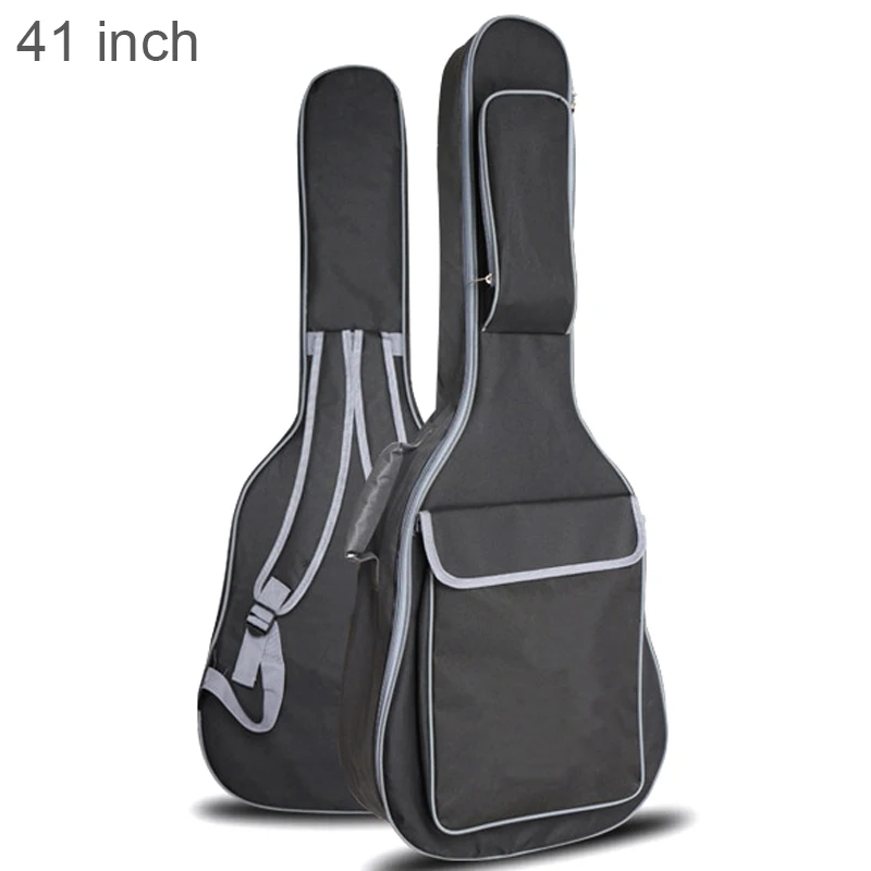 36/41 Inch Oxford Fabric Guitar Case Gig Bag Double Straps Padded 10mm Cotton Soft Waterproof Backpack