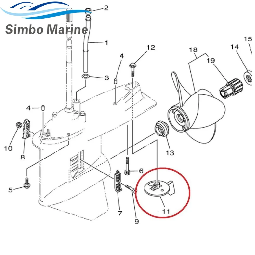 6K1-45371-02 Zinc Trim Tab Skeg Anode With Screw For Yamaha Outboards Engine 115 150 175 200HP 6J9-45371-01 Accessories Parts