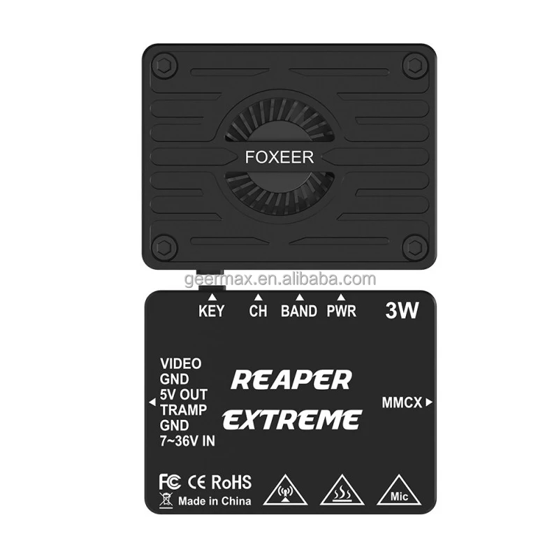For Foxeer 4.9-6G Reaper Extreme 3W 80CH VTX Drone Components 9-36V Input 5V Output 25mW/200mW/500mW/1.5W/3W FPV UAV Spare Parts