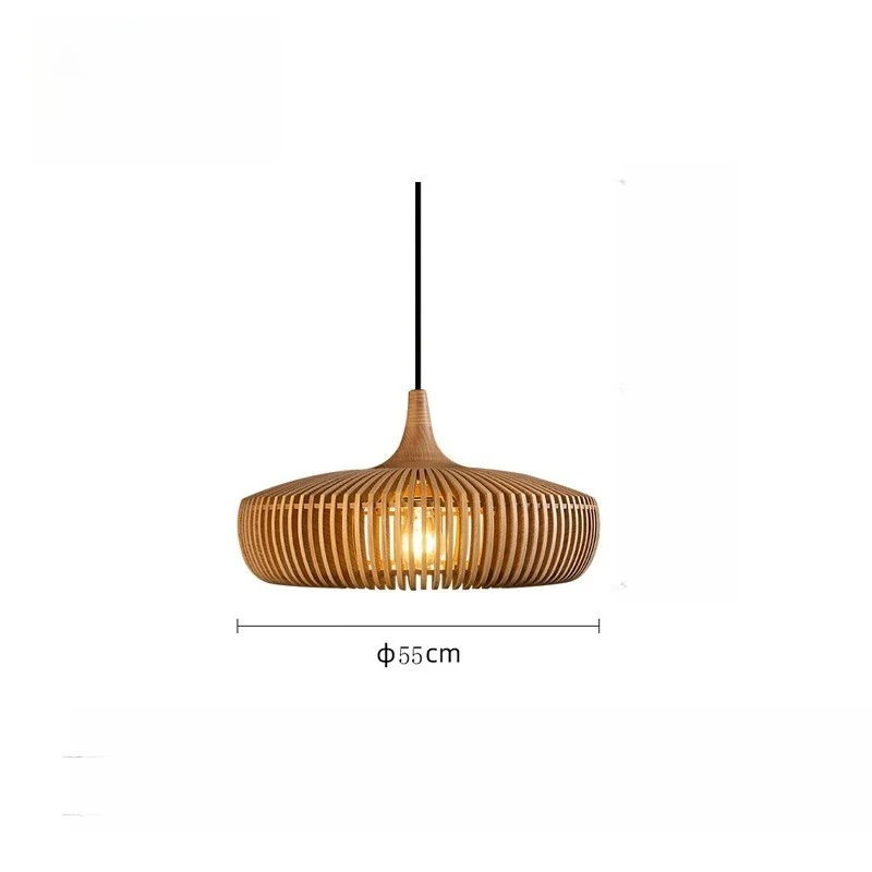 JOYINLED Log Houten Hangende Hanglamp Vogelkooi Creatieve Luxe Kroonluchter voor Eetkamer Studeerkamer Loft Lamp Dia.43/55