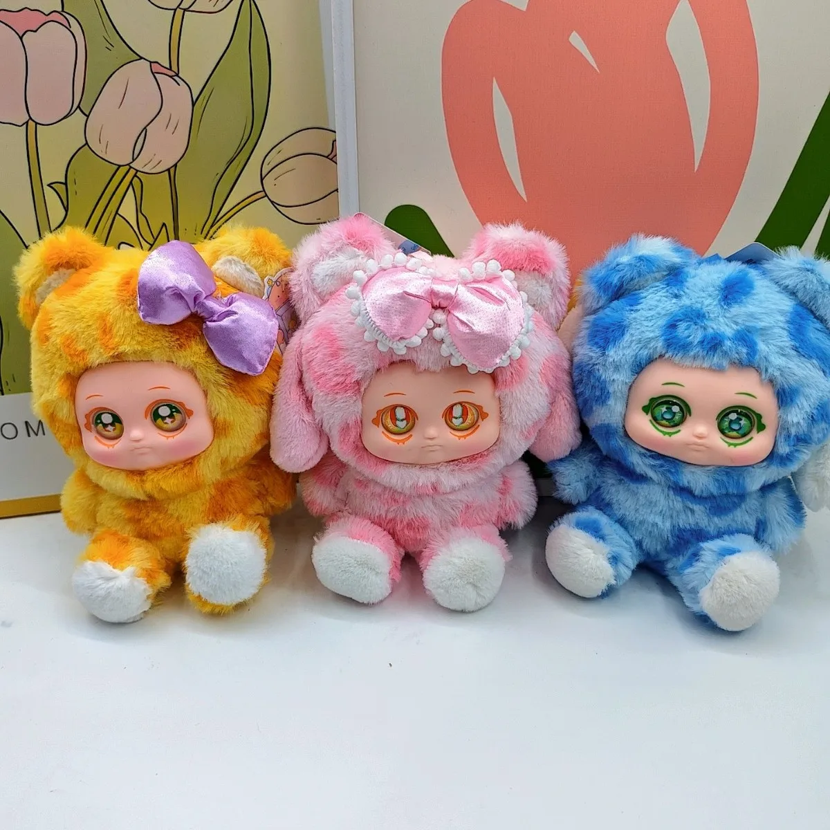 

For Monster Afternoon Tea animal Plush Dol Southeast Series Pendant Keychains Backpack Hangings Decoration