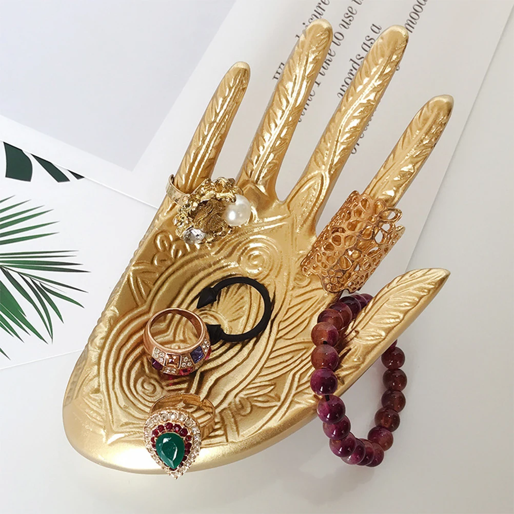 

Transparent Hand Jewelry Holder Ring Stand Bracelet Display Rack Necklace Watch Storage Organizer Resin Craft Elegance