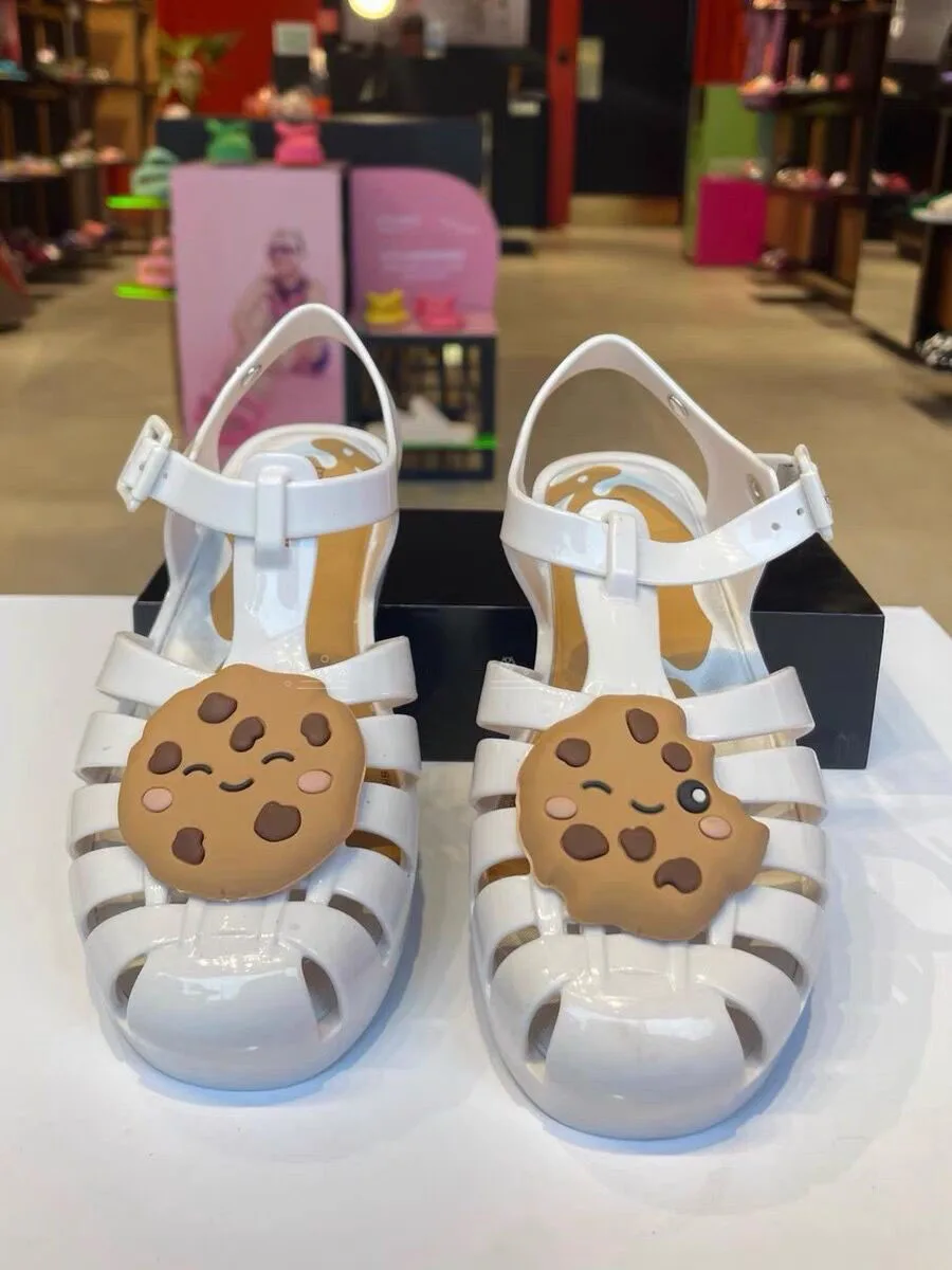 Cookies Small cookies Roman sandals Boys Girls Jelly shoes Beach shoes Summer