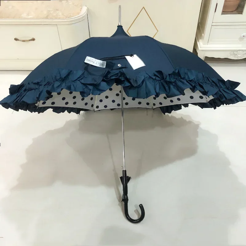 Automatic Shade Cute Umbrella Kawaii Lolita Sunshades Long Sun Umbrella Pretty Sunny  Umbrellas For Women