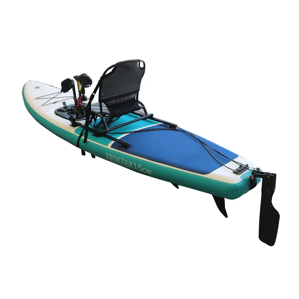 

"Vicking 3.2m PVC Single Person Inflatable Fishing Pedal Kayak/Canoe SUP Surfboard Rowing Boat for Rivers"