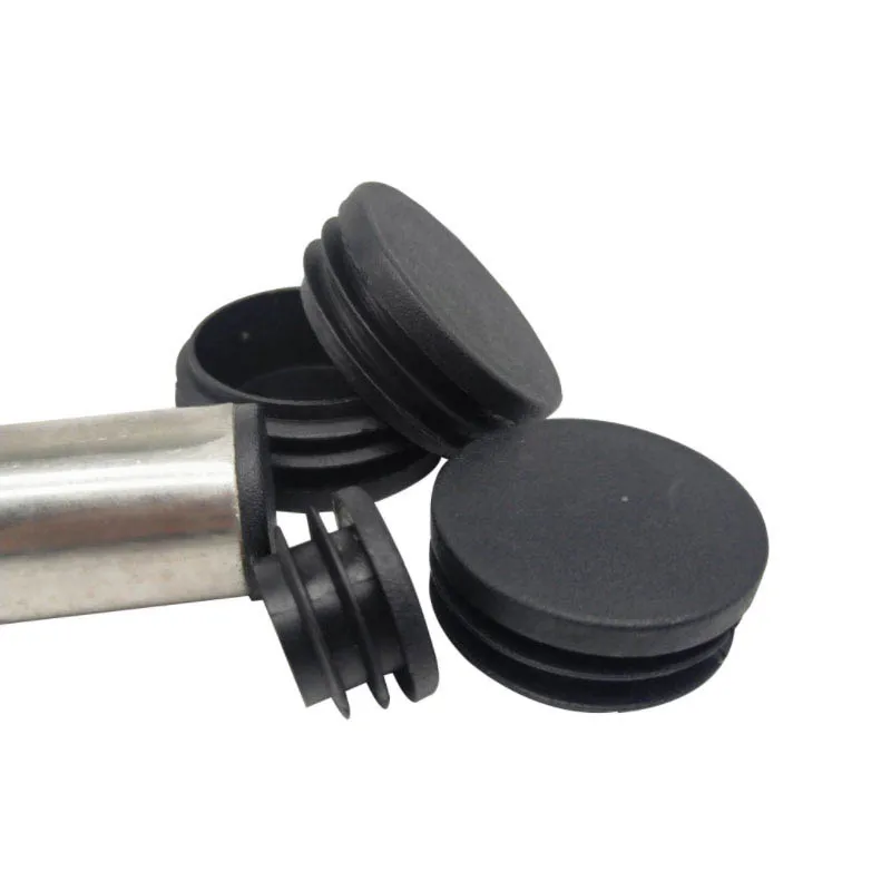 Preto redondo plástico Blanking End Cap, tubo de tubo insere Plug, Bung, Não-Slip, resistente ao desgaste, diâmetro 10mm, 12mm, 13mm, 14mm, 16mm, 19