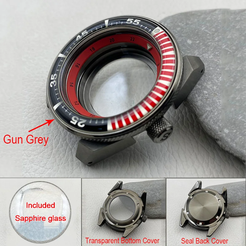 

Корпус Gun Grey Mod King Samurai, подходит для механизма NH35 7S 4R, серия SRPF Samurai, сопротивление 200 м, мужские часы для дайвинга, индивидуальный корпус