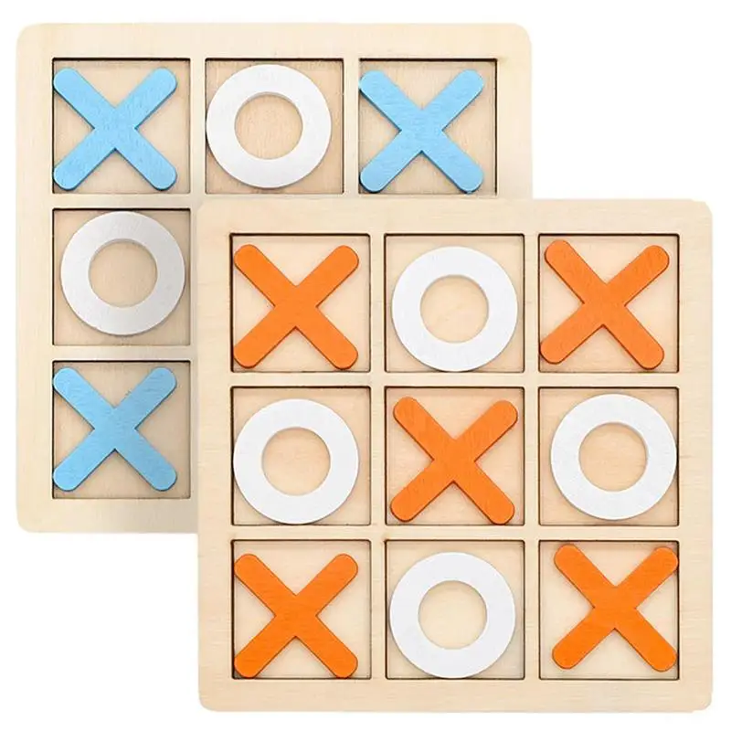 OX Chess Board Game Parent-Child Tictactoe Puzzle Game Indoor Outdoor Travel Camping Interactive Table Games