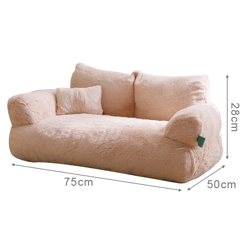 Cama felina de pelúcia quente, sofá macio, sono confortável, ninho para cães pequenos e médios, cama para cachorros, inverno