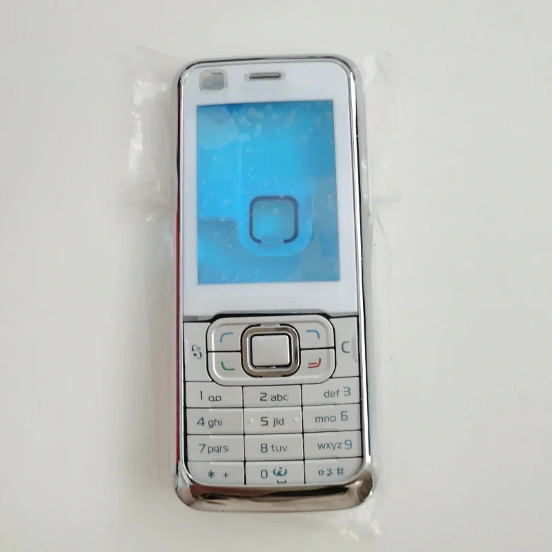 For Nokia Asha 6120 6120C Full Mobile Phone Housing Cover Case English Keypad  Replacement Parts