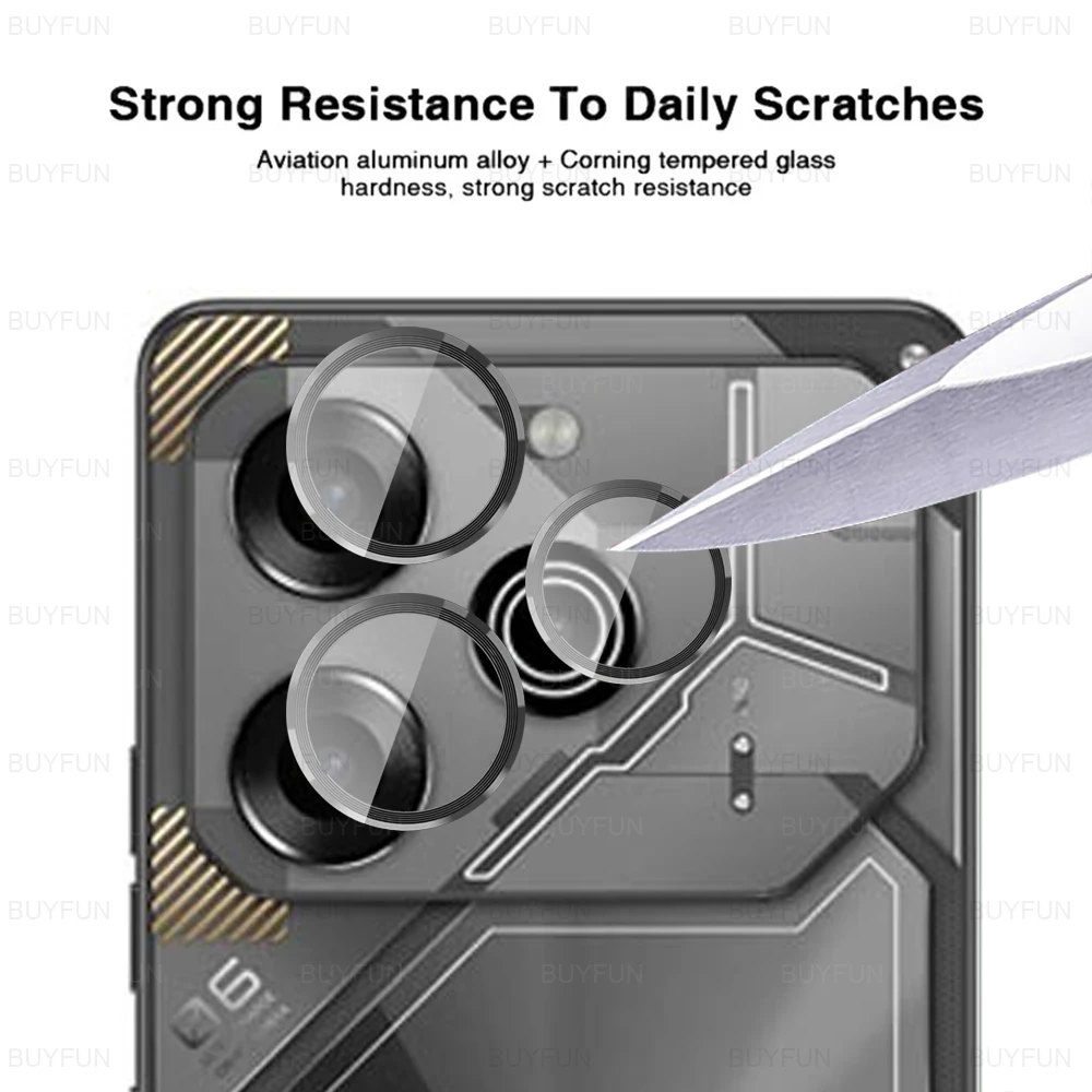 Case For Tecno Pova 6 Pro Aluminium Alloy Tempered Glass Camera Protector Pova6 6Pro Pova6Pro Lens Protective Film TecnoPova6pro