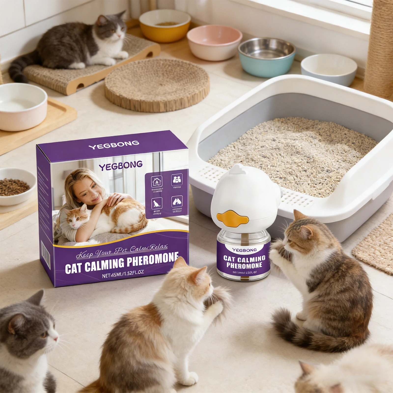 

Pet Emotional Soothing Device Relieve Anxiety Reduce Scratching and Disorderly Urination Behavior Pet Interactive Nursing Device