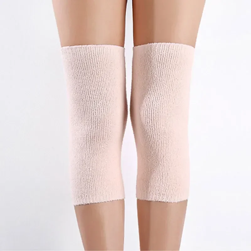 1 Pair Long Cashmere Warm Kneepad Wool Knee Support Men Women Cycling Lengthen Protector Pad