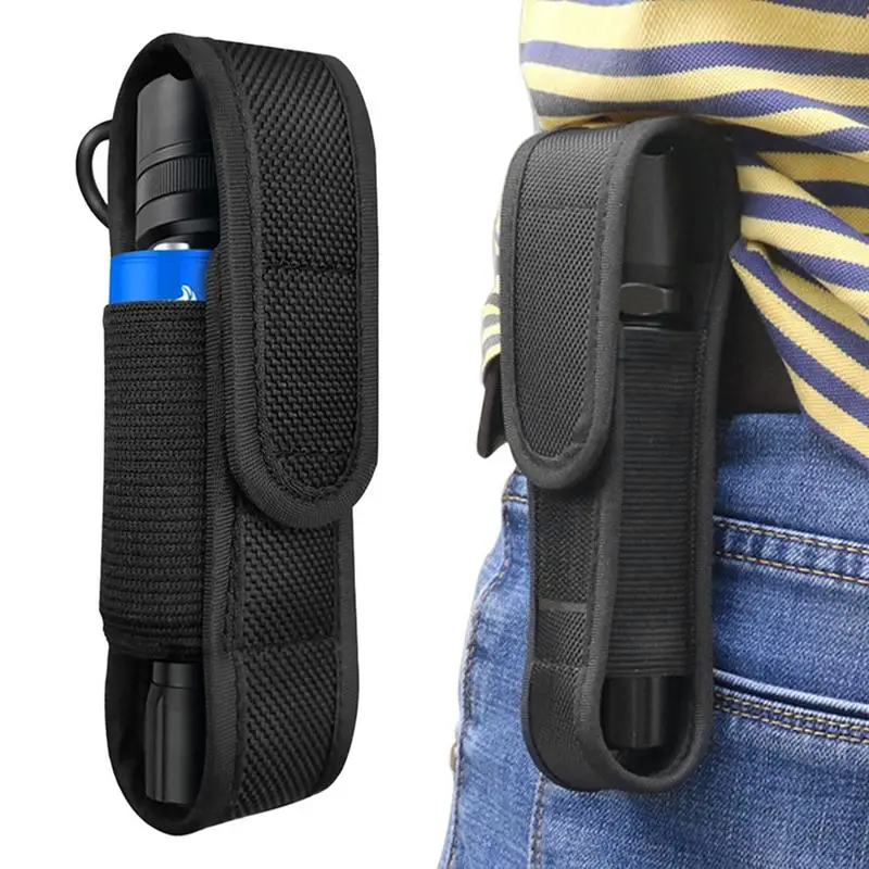 Outdoor Molles Flashlight Pouch LED Torch Holster Belt Waist Pack Portable Flashlight Carry Case For Hunting Camping