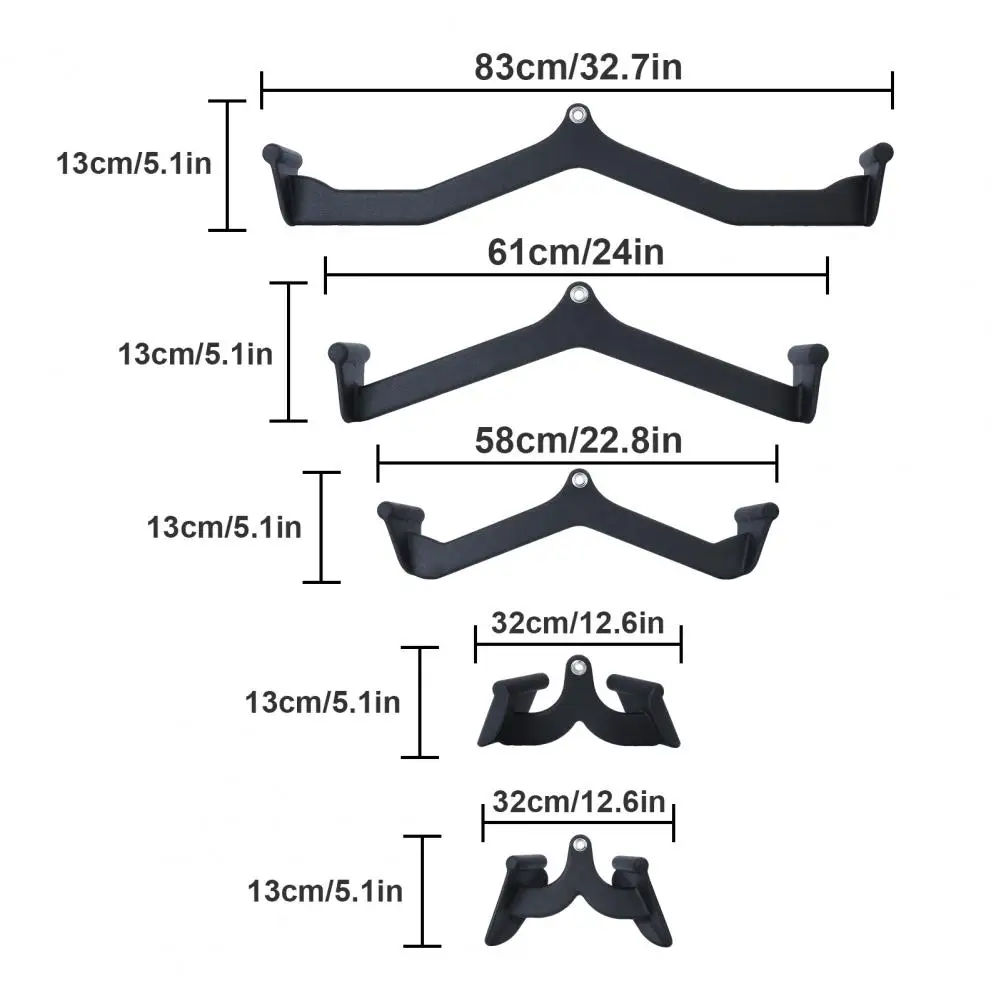 5 Pieces/Set Pull Down Attachment, Back Strength Training Handle, Lat Pull Down Machine Rubber Handle, Press Down Fitness Bar