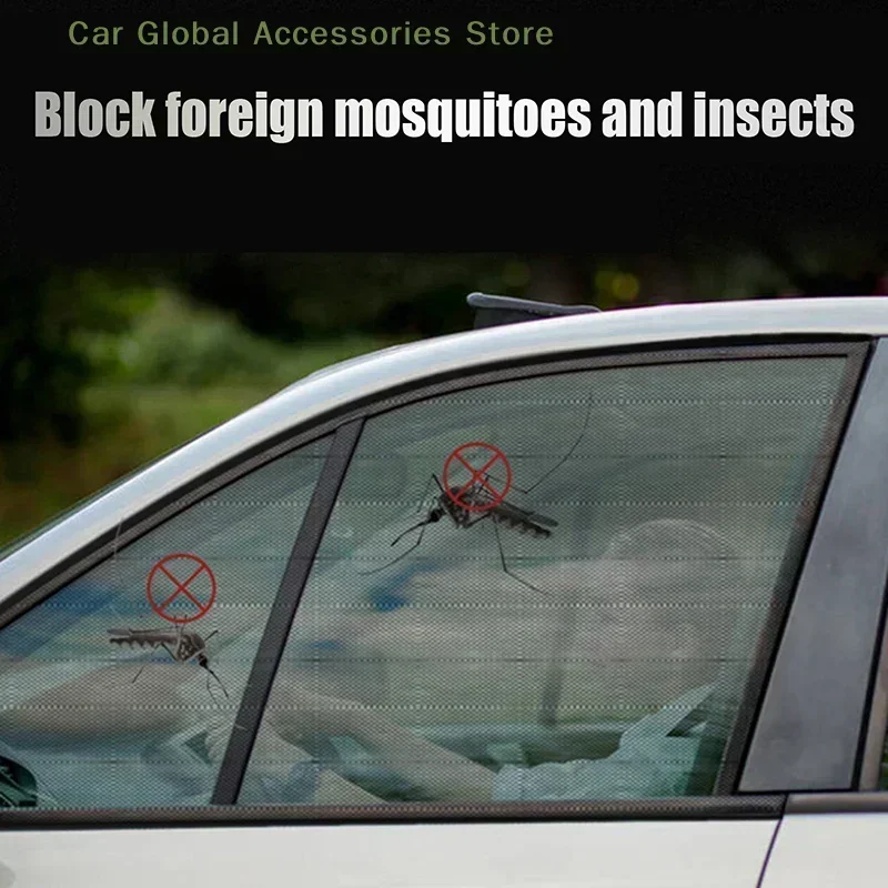 2pcs/set Car sunshade net, window privacy net, mosquito net Car Sunshade Set with Buckle – UV Protection, Heat Reduction & Enhan