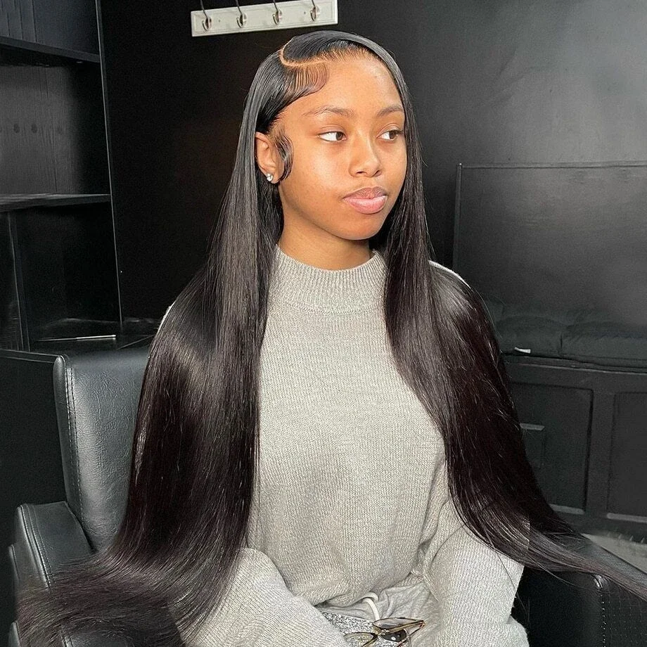 

100% вьетнамские человеческие волосы 13x6, прямые парики из натуральных волос на кружеве, 30 дюймов, 13x4, кружевной фронтальный парик для женщин, предварительно выщипанные