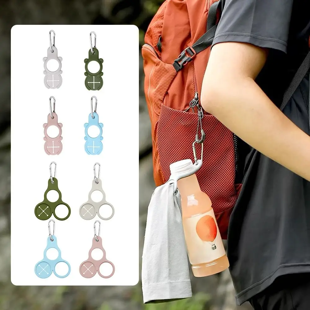 Portable Aluminum Silicone Water Bottle Buckle Easy To Use Cycling Tool Carabiner Clip Towel Hook Clip