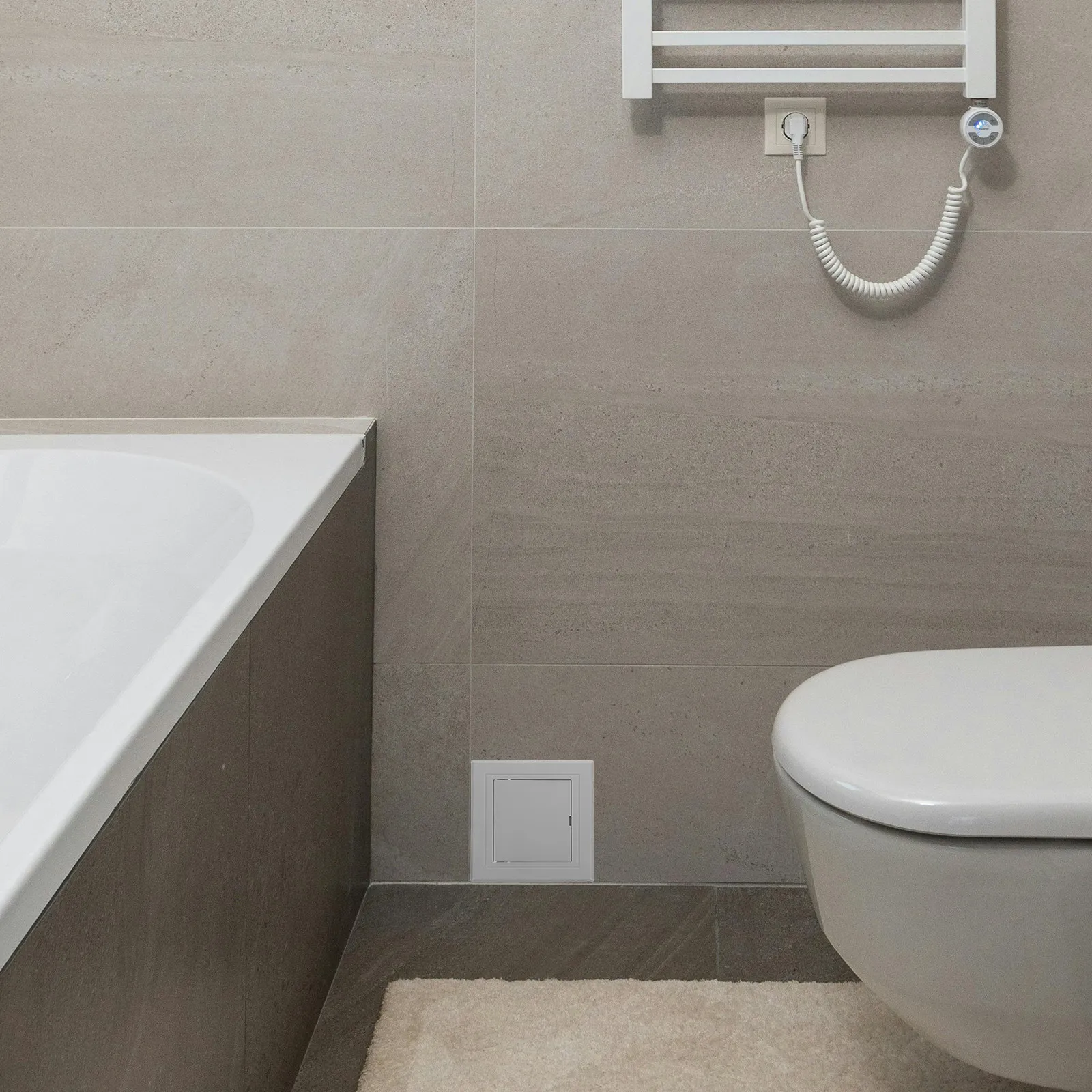 Plastic Wall Access Door PVC Inspection Cover for Bathroom Plumbing Wiring Maintenance Easy Install Sleek Modern Ceiling Wall view 3