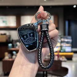 Key Fob Cover with Keychain for Jeep 300C Avenger Sebring Chrysler 200 Aspen Dodge Charger Commander Grand Cherokee Liberty