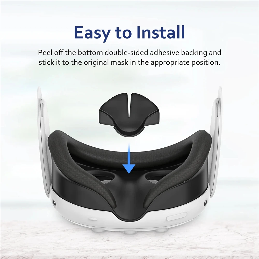 

For Meta Quest 3 Silicone Nose Pad VR Headset Anti-sweat Replacement Nose Cover Washable