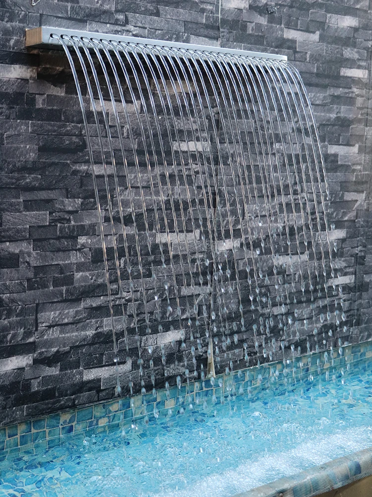 Imagem -05 - Stainless Steel Water Curtain para Paisagismo Landscape Waterway Screen Flowing Water Fish Pond Cachoeira Courtyard And Balcony