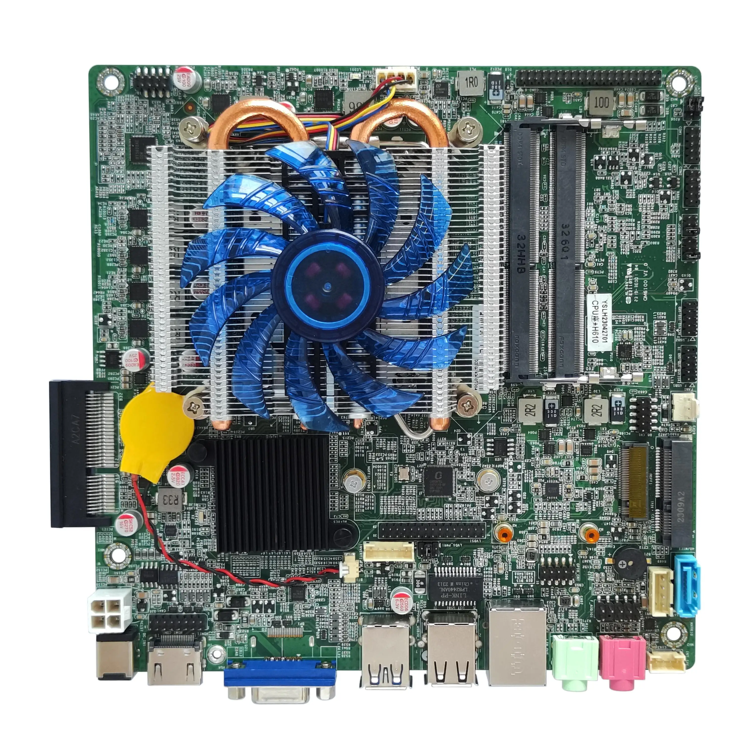 

12th Cpu 2*DDR4 1700 Radiator Mini ITX Motherboard QM6100 with M.2 Bule_tooth for Mini Pc or Desktop