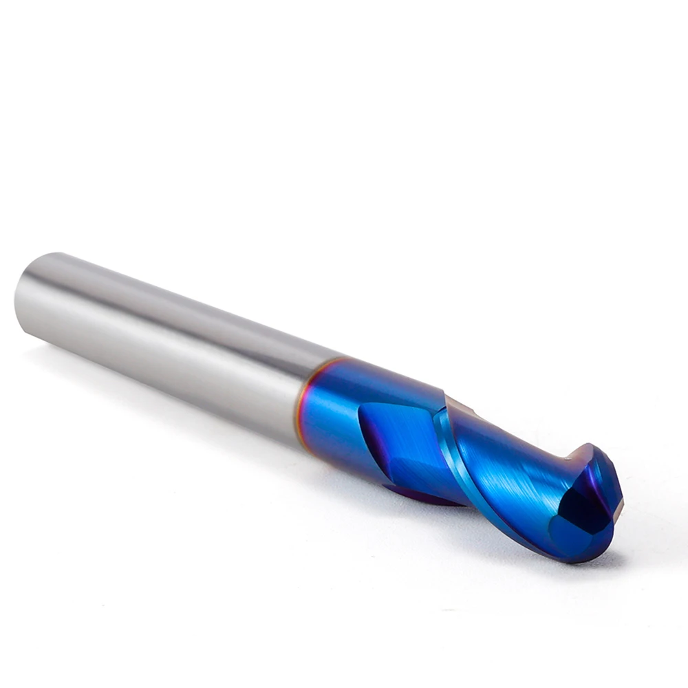 Augusttools HRC63 Шариковая концевая фреза из карбида, 2 фрезы для металла, вольфрамово-кобальтового сплава, фрезы R0,5 R1 R2 R3 R4