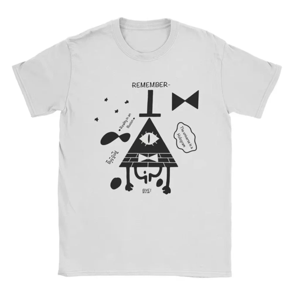 Summer Fashion Brand Men's Women's Gravity Fall Bill Password T-shirt Printed Top Casual Everything Loose Fitness