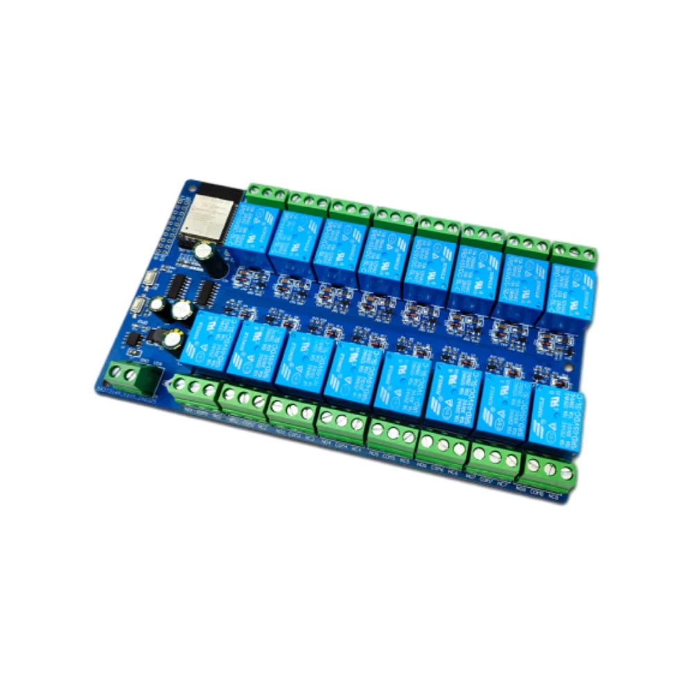 ESP32 16 Way Relay Module DC5V-12V Power Supply Development Board ESP32-WROOM-32E Module for Smart Home