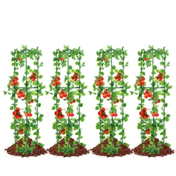 SucceBuy 6 Packs Tomato Cages for Garden Trellis Plant Stakes Suppor for Raised Garden Bed Vegetables Flowers Climbing Plants