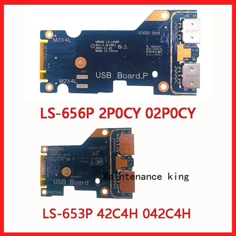 NEW Genuine LAPTOP Replace IO USB Board For Dell G15 5520 5521 (2022) HDK50 LS-653P 42C4H 042C4H 3.2USB LS-656P 2P0CY 02P0CY